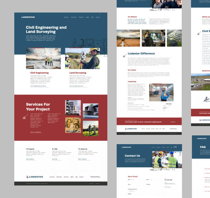 Lodestar Engineering Website Screens