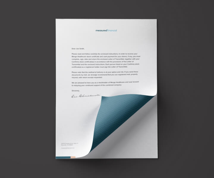 Measured Financial Letterhead