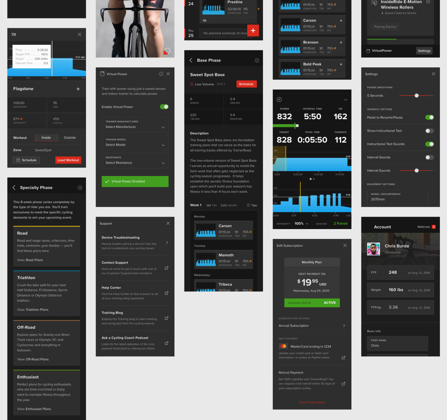 TrainerRoad App UI