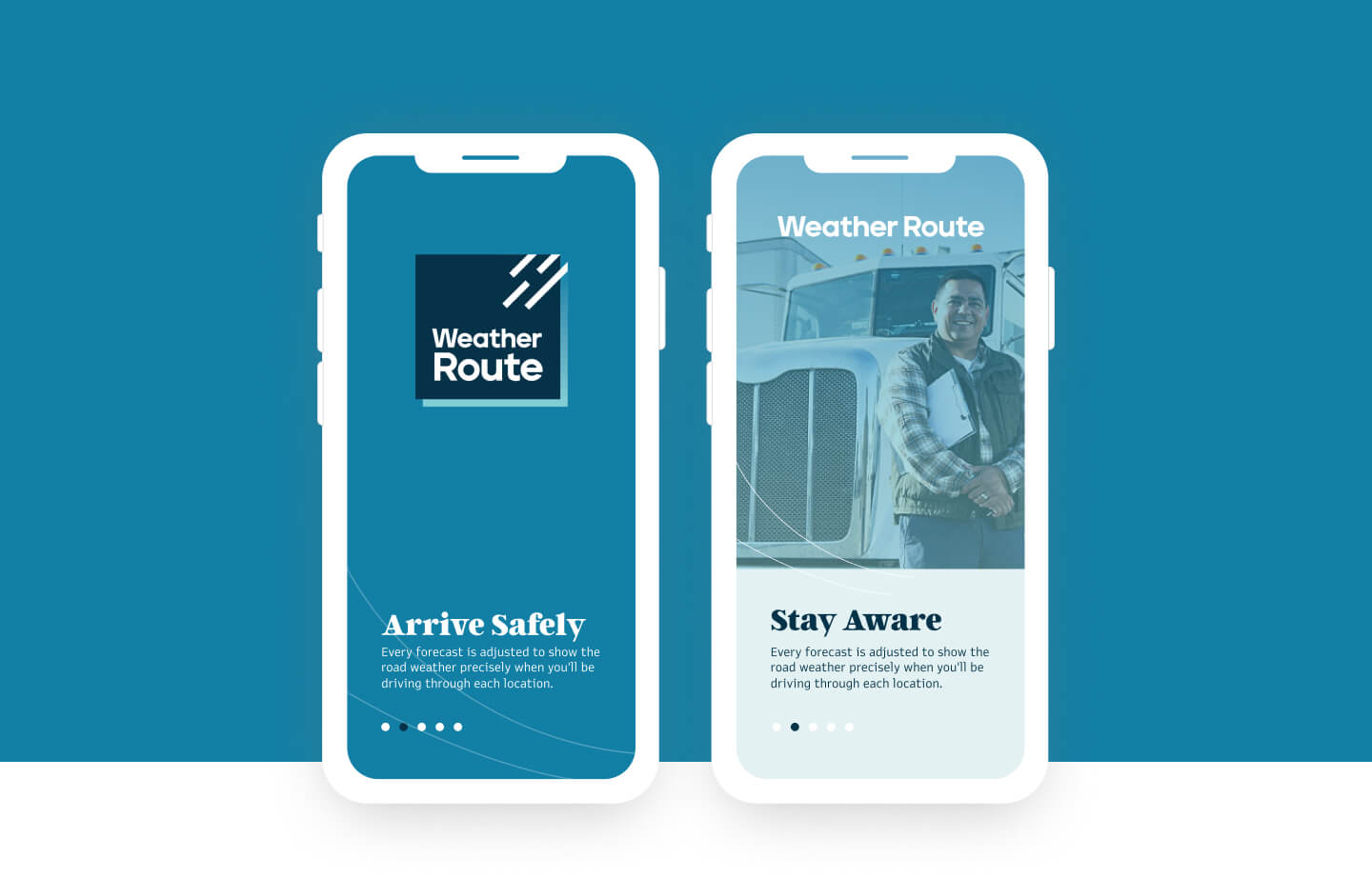 Weather Route App Mockup